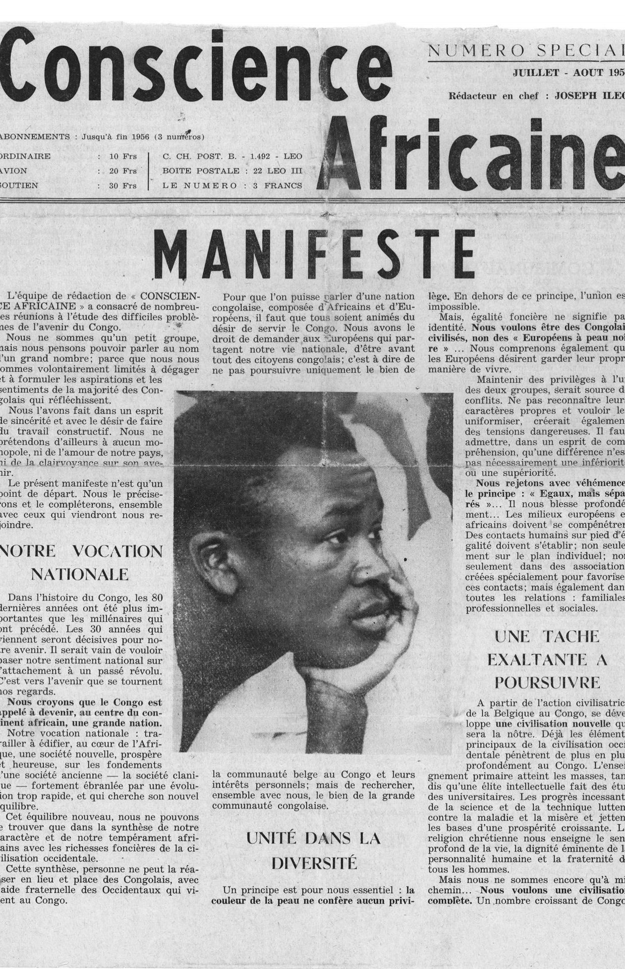 1956 – Manifeste de Conscience Africaine