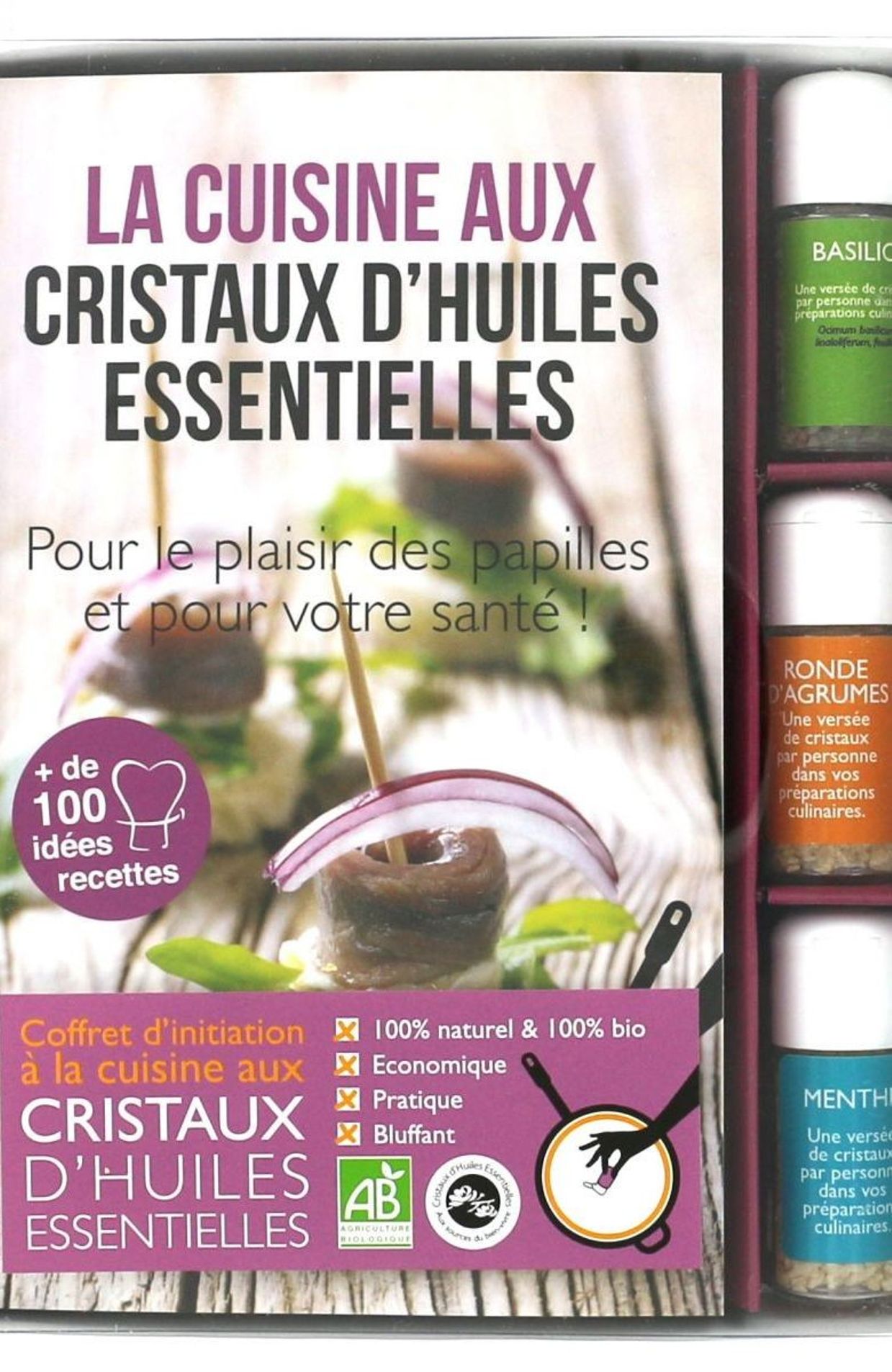 Coffret d'initiation à la cuisine aux cristaux d'huiles