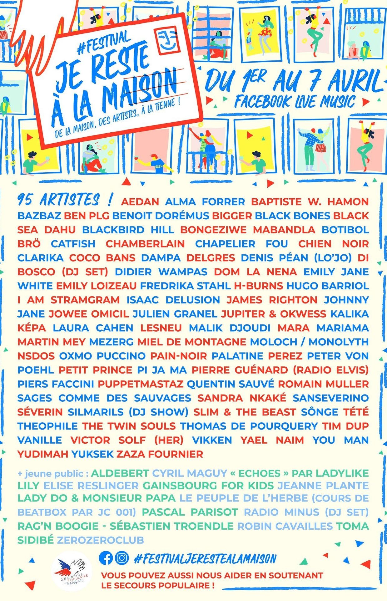 Affiche du festival #Jeresteàlamaison