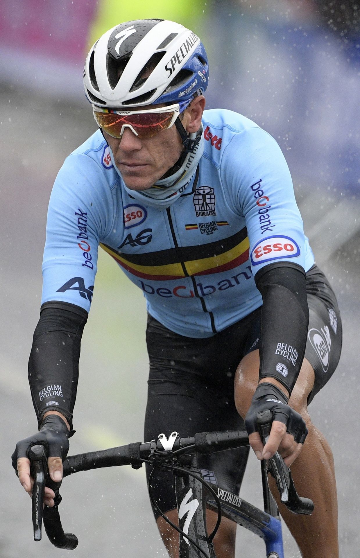 Philippe Gilbert avec le maillot national de la Belgique.