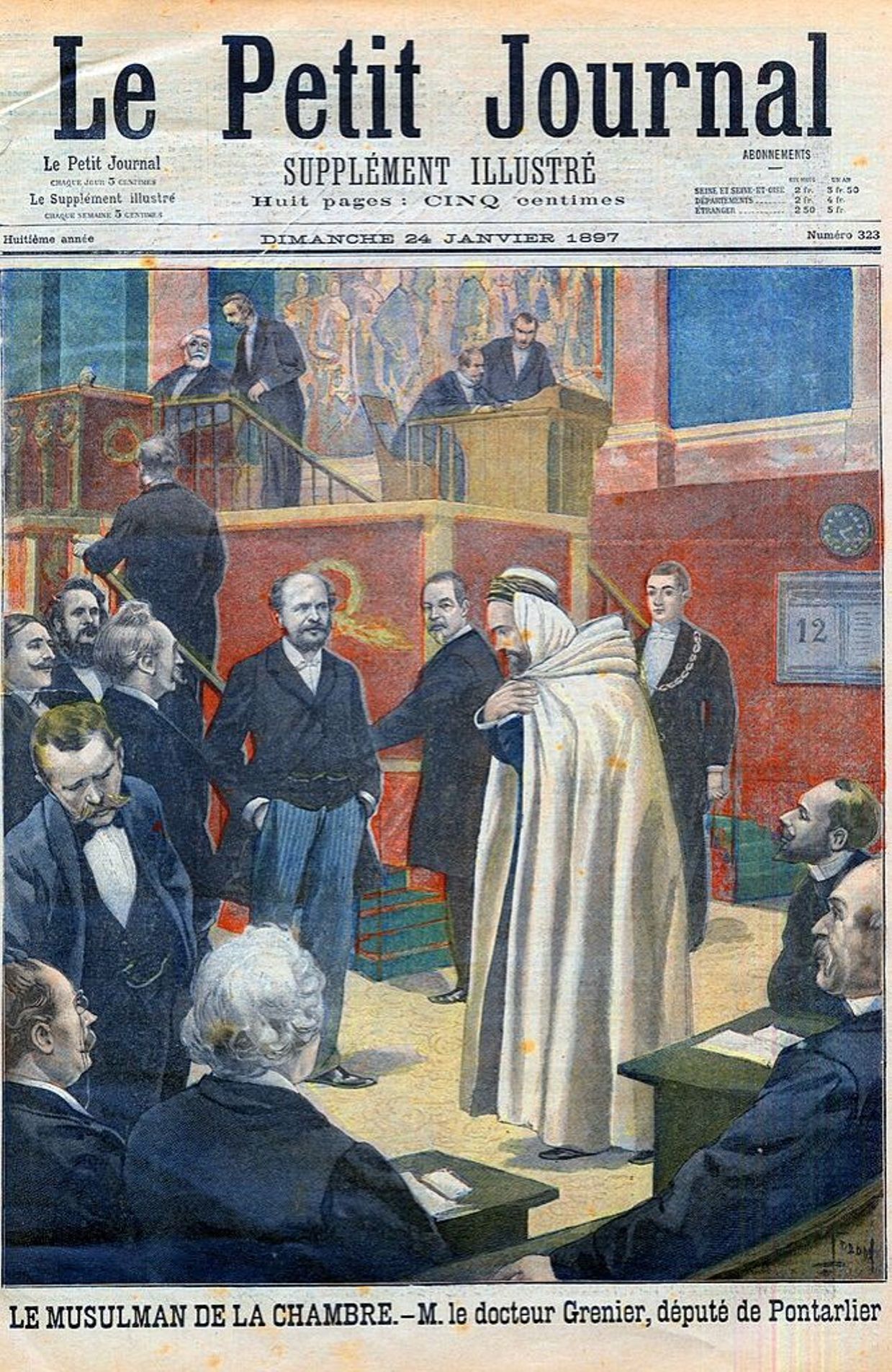 Le député de Pontarlier, immortalisé à l'Assemblée nationale dans "Le petit Journal" du 24 janvier 1897.