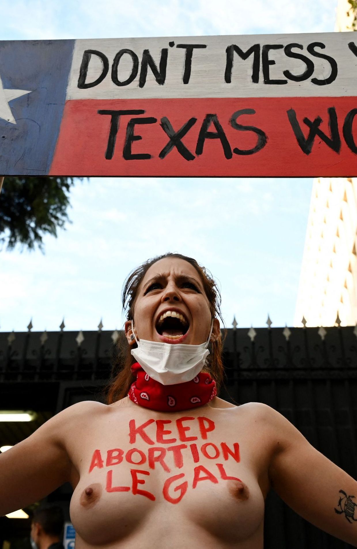 Manifestation de Femen au Texas en 2021