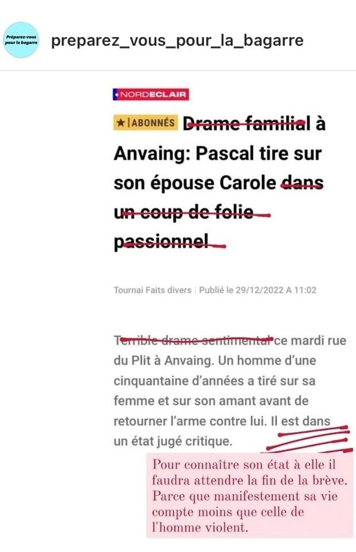 Capture d’écran du compte Instagram "Préparez-vous pour la bagarre"