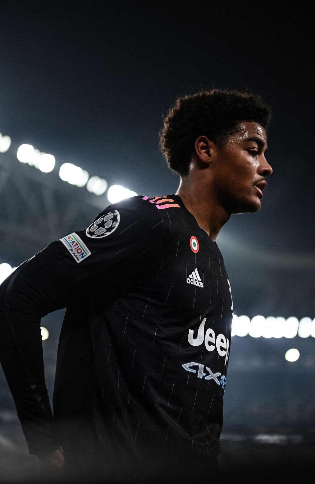 Koni de Winter lors de sa 1e titularisation avec la Juventus en Ligue des Champions.