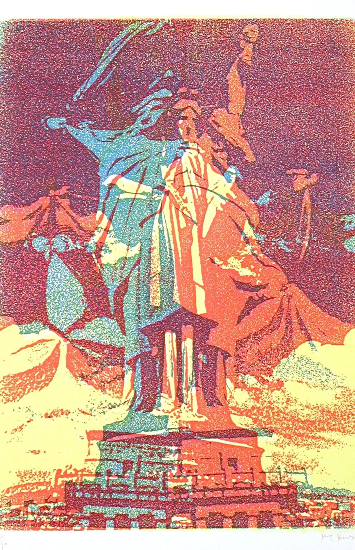 Pol Bury, La statue de la liberté, Ramollissment – Serigraphie