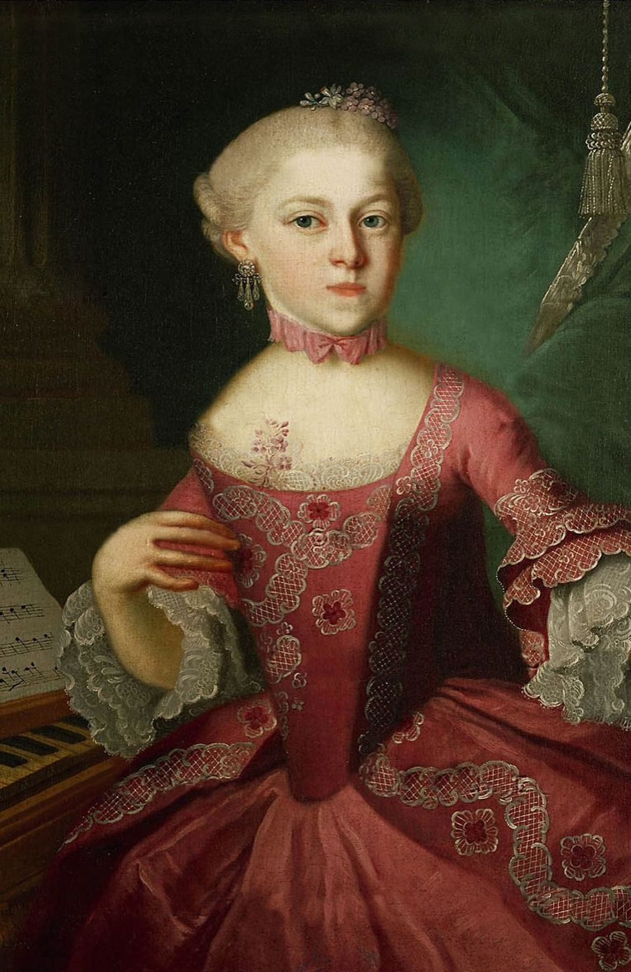 Maria Anna Mozart - Tableau de Pietro Antonio Lorenzoni (années 1760)