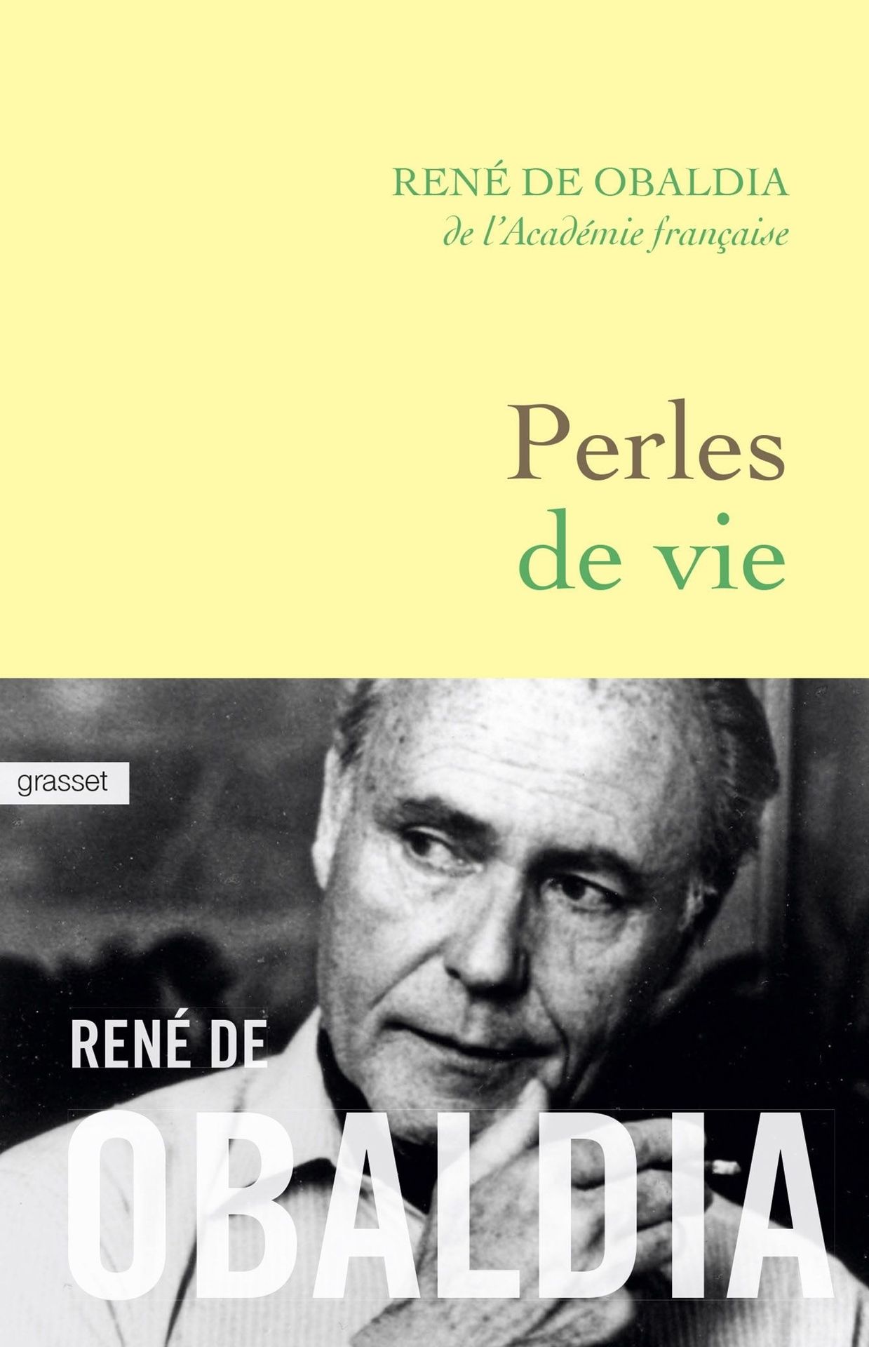 Première de couverture du roman "Perles de vie" de René de Obaldia.