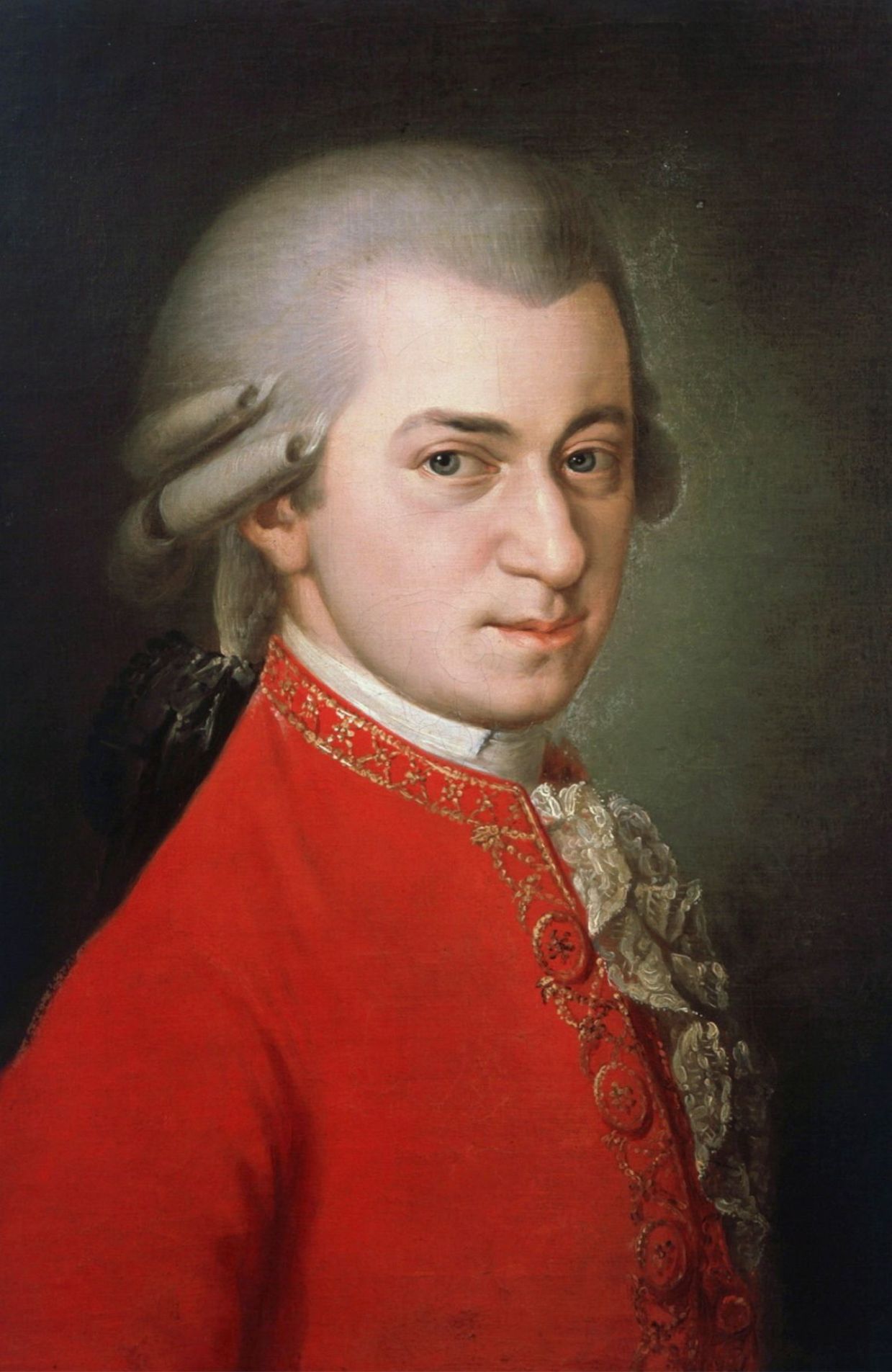 Portrait de Wolfgang Amadeus Mozart peint par Barbara Krafft en 1819.