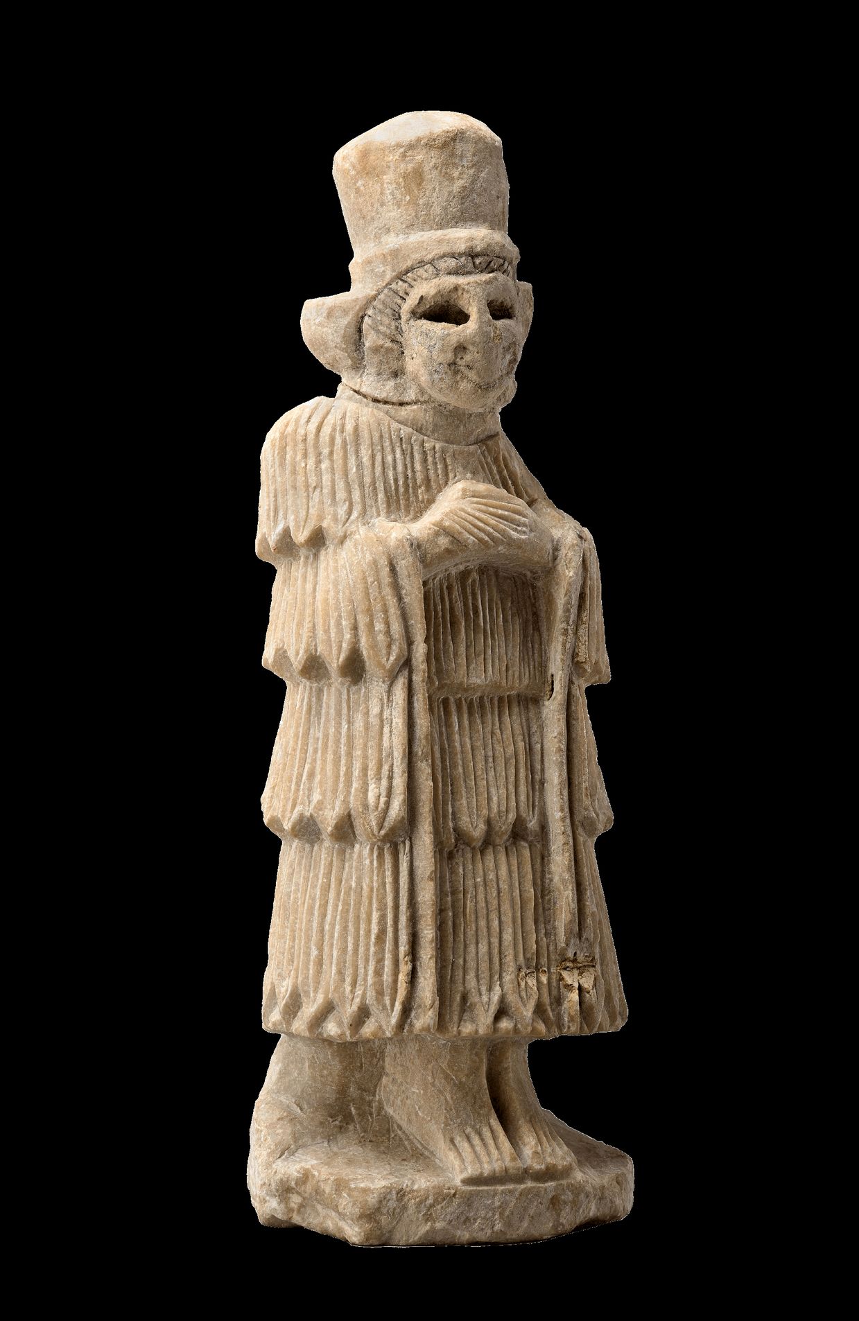 Statuette d'orante, albatre, Mari temple d'Ishtar