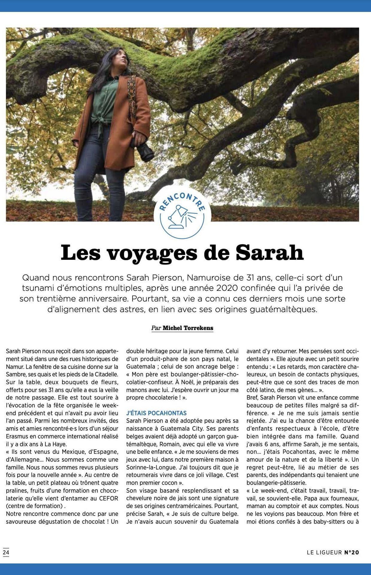 Sarah Pierson partage un peu de son histoire dans Le Ligueur des parents – Ligue des familles – 17 novembre 2021
