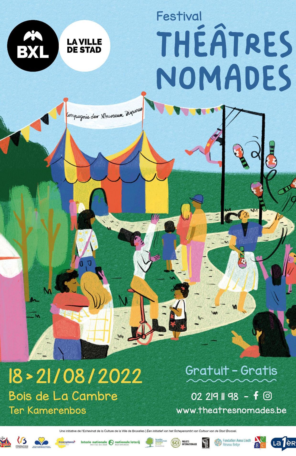 L'affiche du Festival Théâtres Nomades