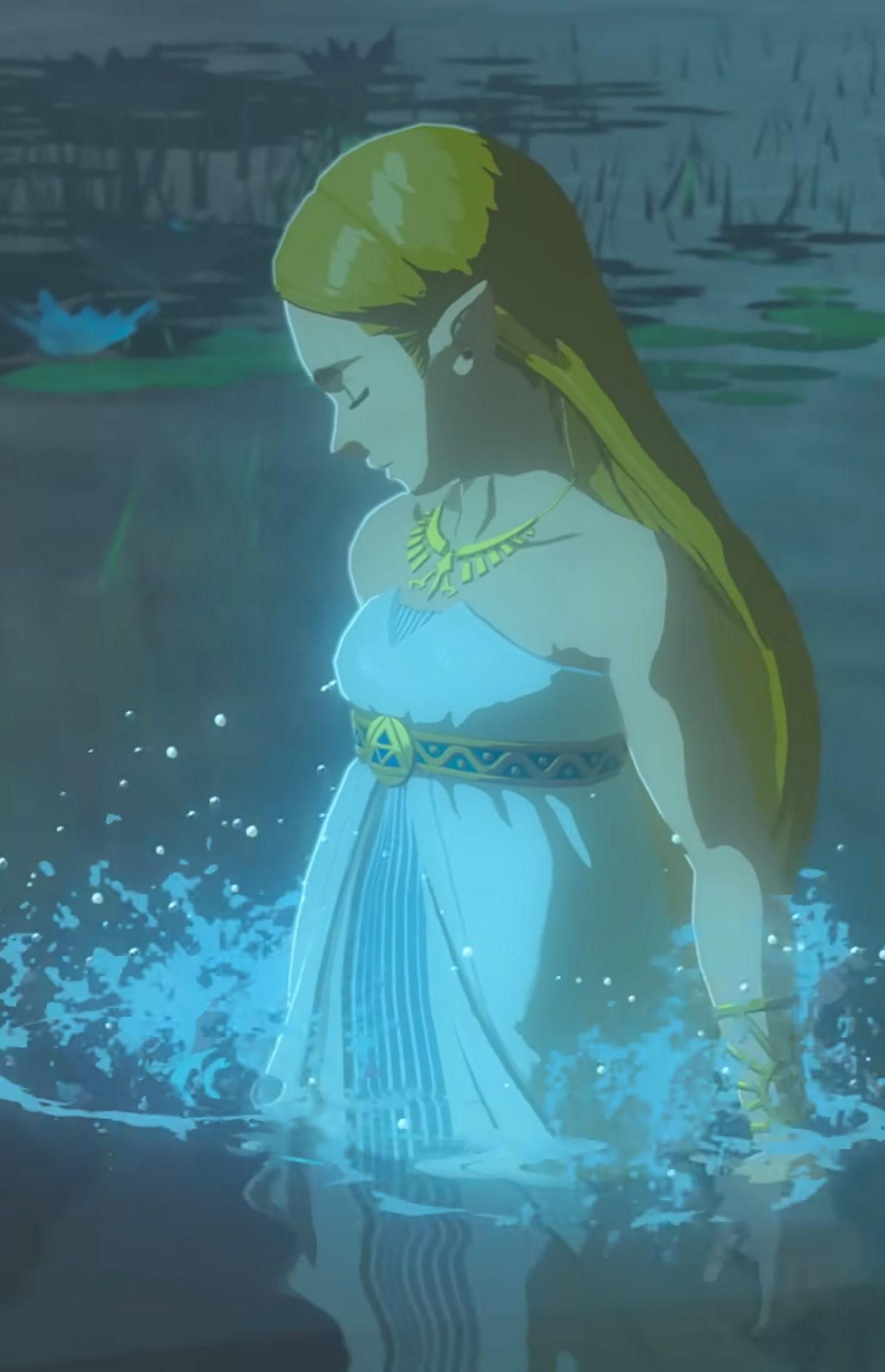 Zelda luttant pour libérer ses pouvoirs. |
