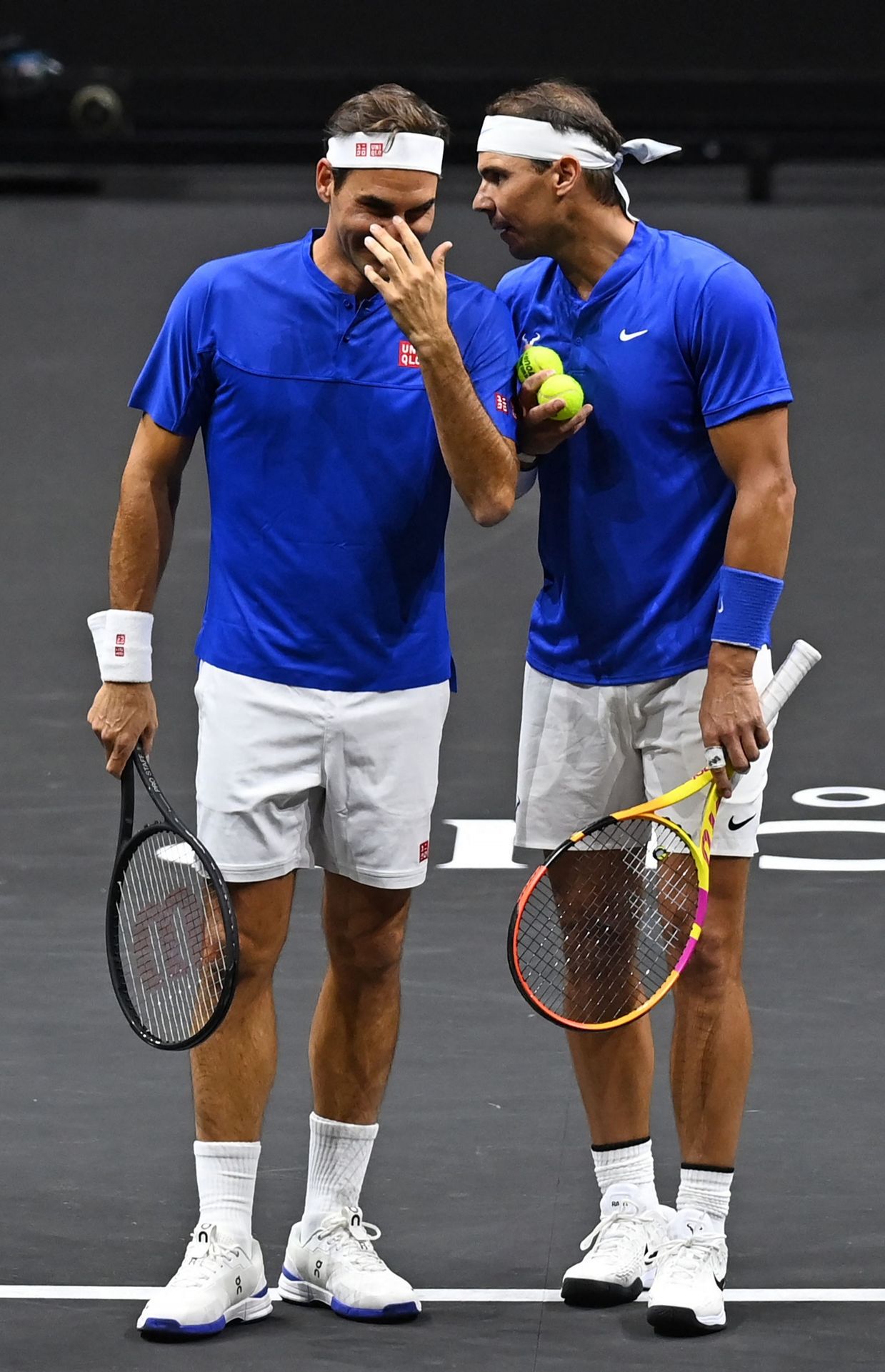 Roger Federer et Rafael Nadal lors de la Laver Cup 2022