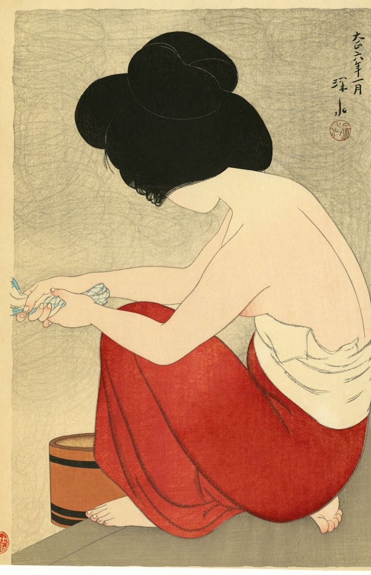  Après le bain (1917), une des images emblématiques du maître Itō Shinsui (1898-1972)


