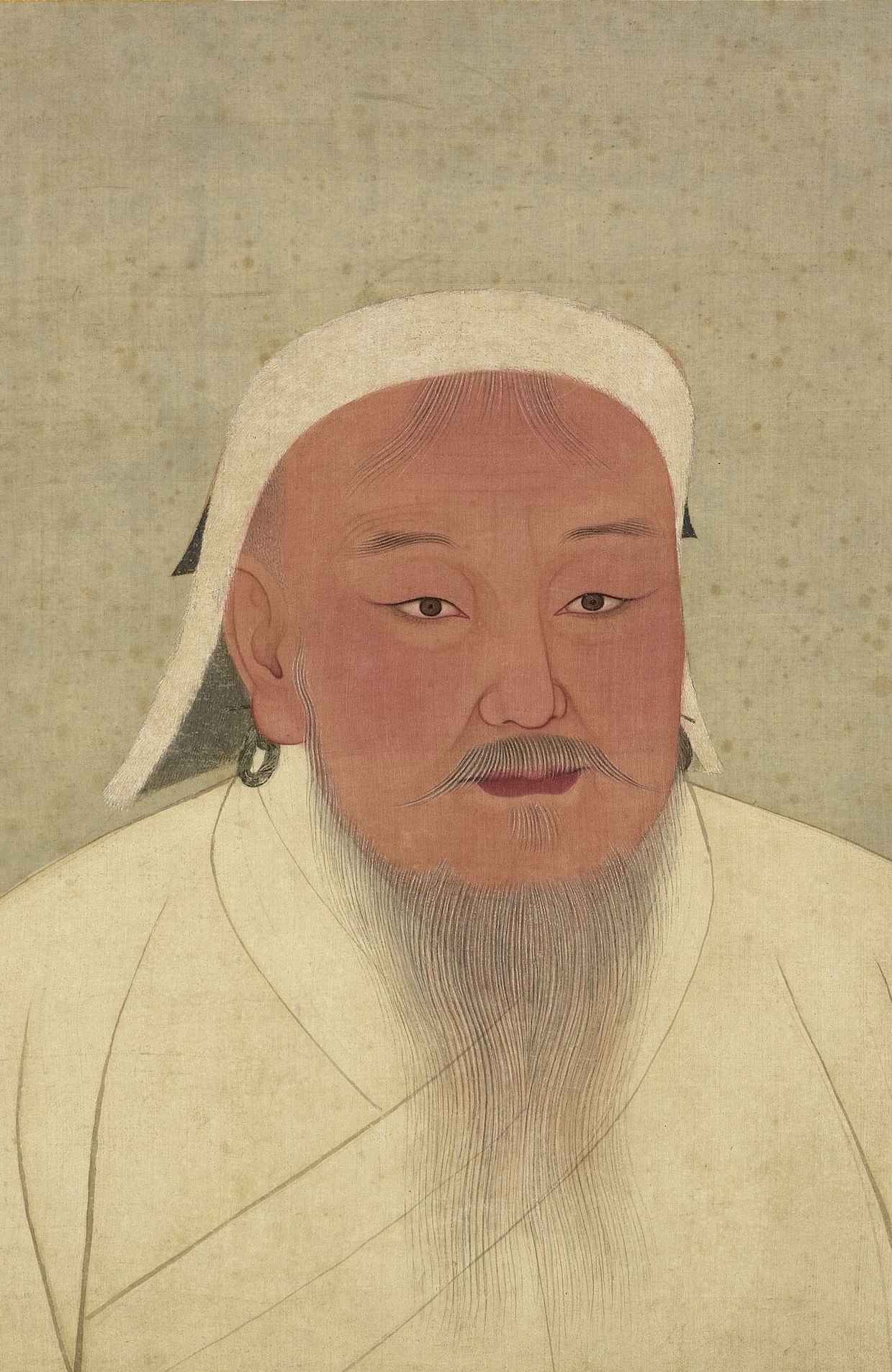 Portrait imaginaire de Gengis Khan, Taipei, Musée national du Palais, XIVe siècle.