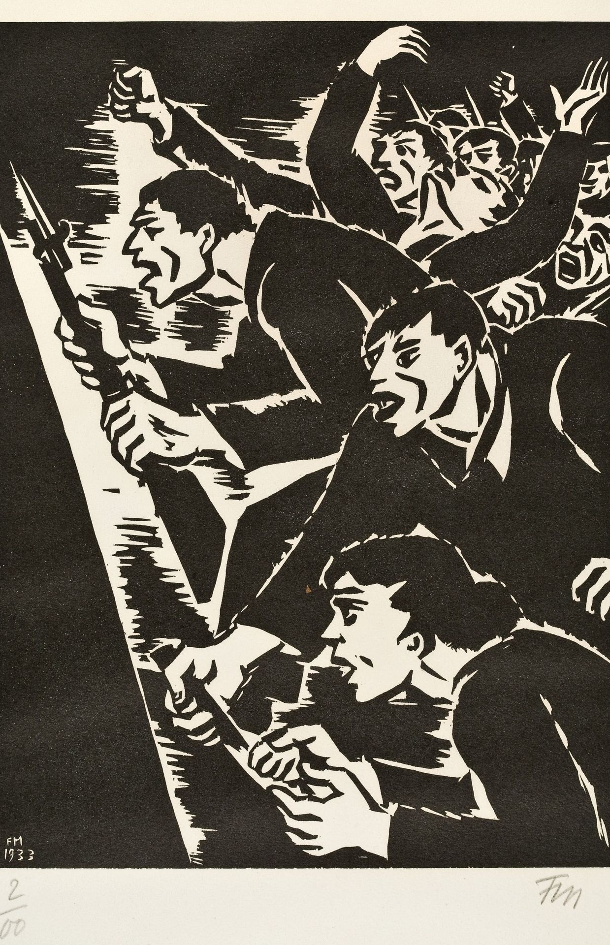 Manifestation, Frans Masereel -1933