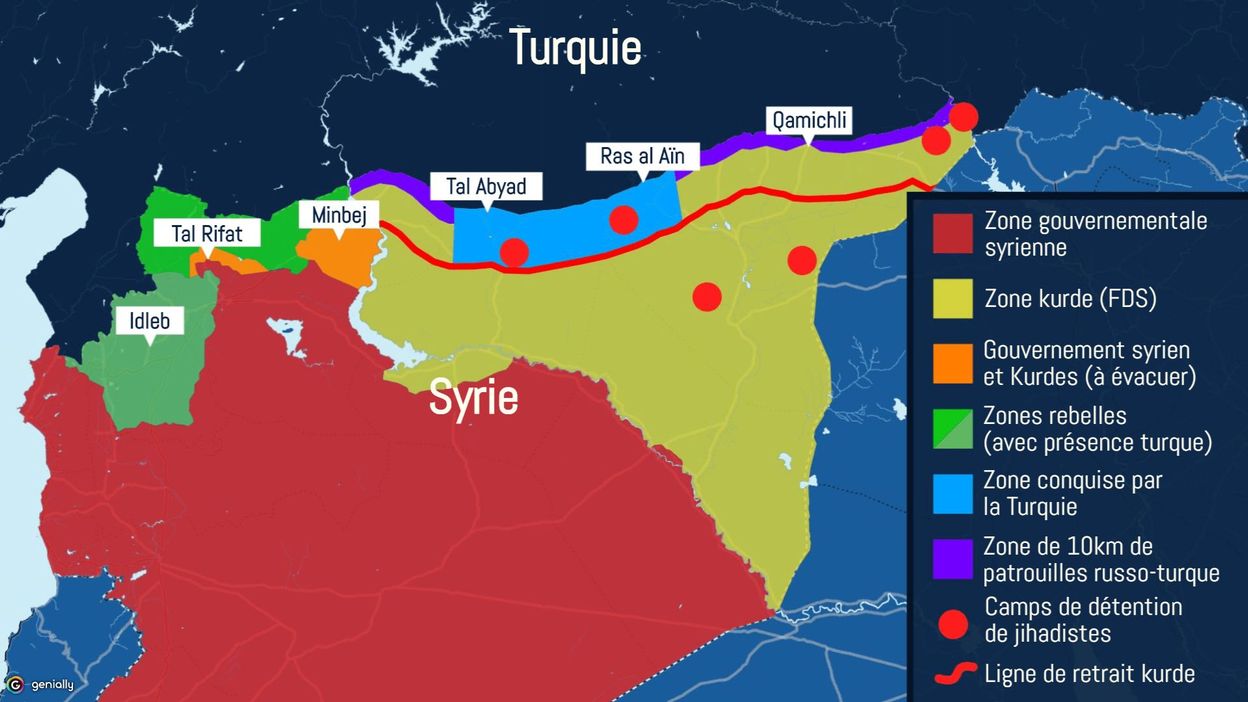 Comment La Russie Et La Turquie Se Partagent Le Nord De La Syrie (carte ...