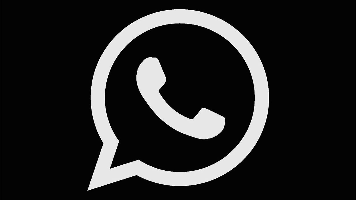 logo WhatsApp noir