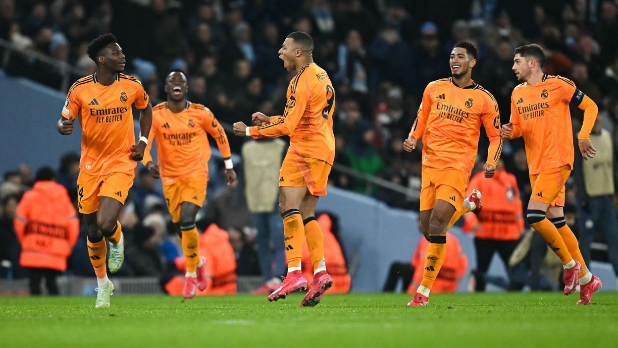 Champions League : le Real Madrid renverse Manchester City et fait un pas vers les huitièmes - RTBF Actus
