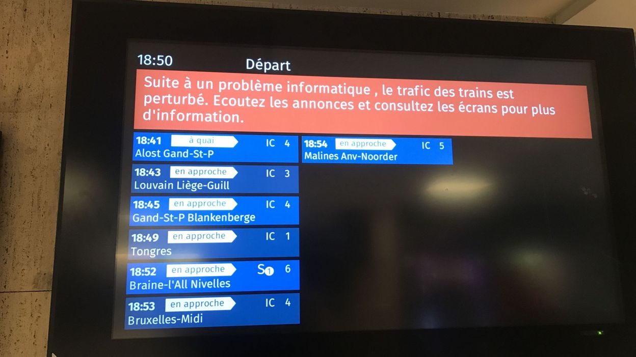 Panne informatique chez Infrabel le problème est résolu RTBF Actus