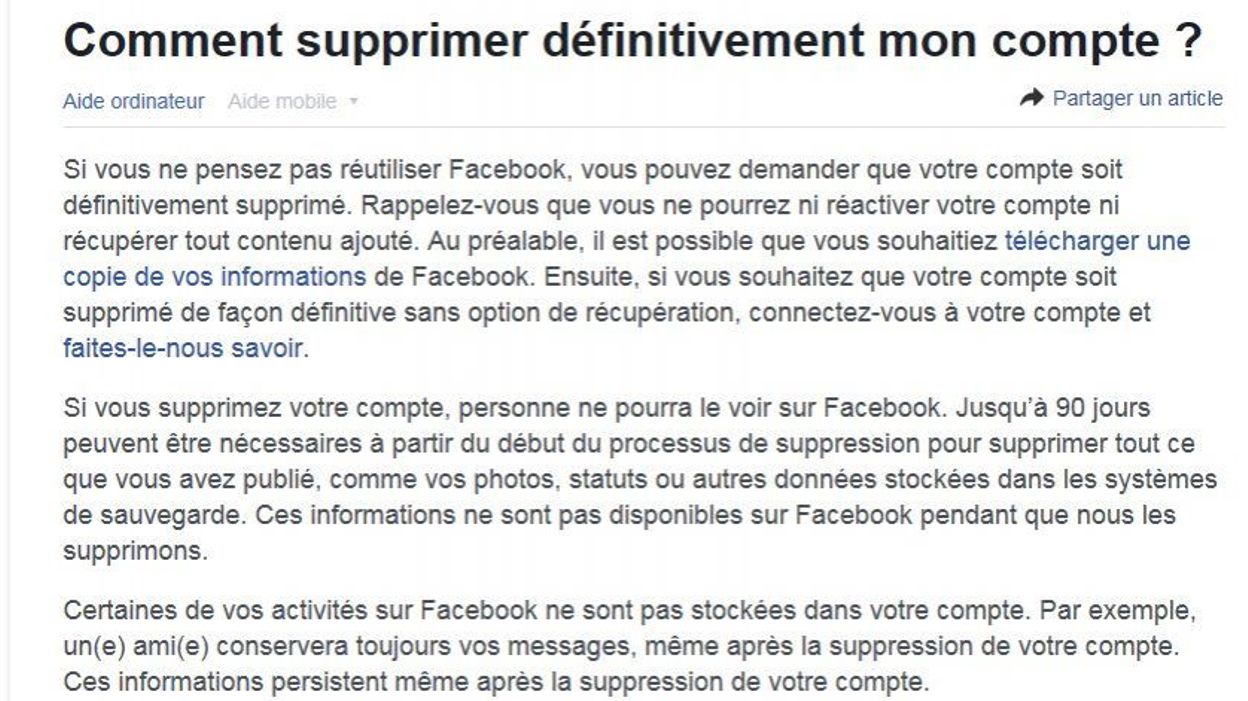 Vous voulez quitter Facebook définitivement? Voici comment faire RTBF Actus