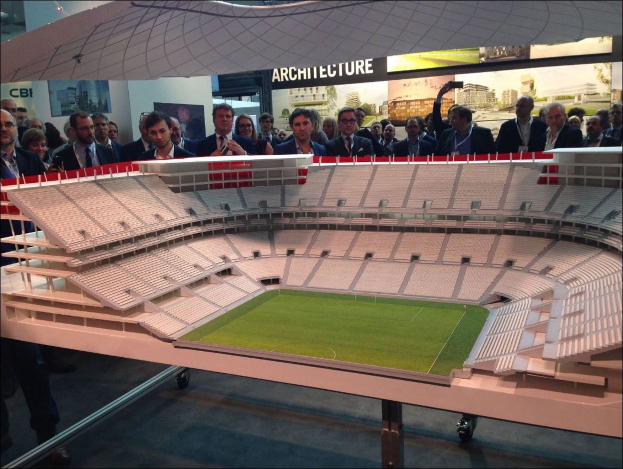 RDC : l'image montrant la maquette d'un futur stade de football