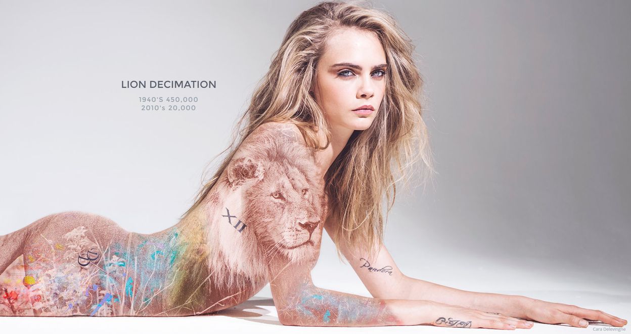 Cara Delevingne nue pour une nouvelle approche originale de la protection  des animaux - RTBF Actus