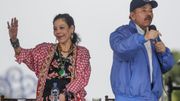 Le président Daniel Ortega et sa femme, la vice-présidente Rosario Murillo, lors d'un rassemblement de leurs partisans, le 7 juillet 2018 à Managua, au Nicaragua