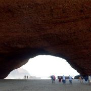 Maroc la c l bre arche de roche naturelle de Legzira s est croul e