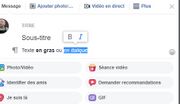 Titre gras italique liste Facebook d ploie un diteur pour