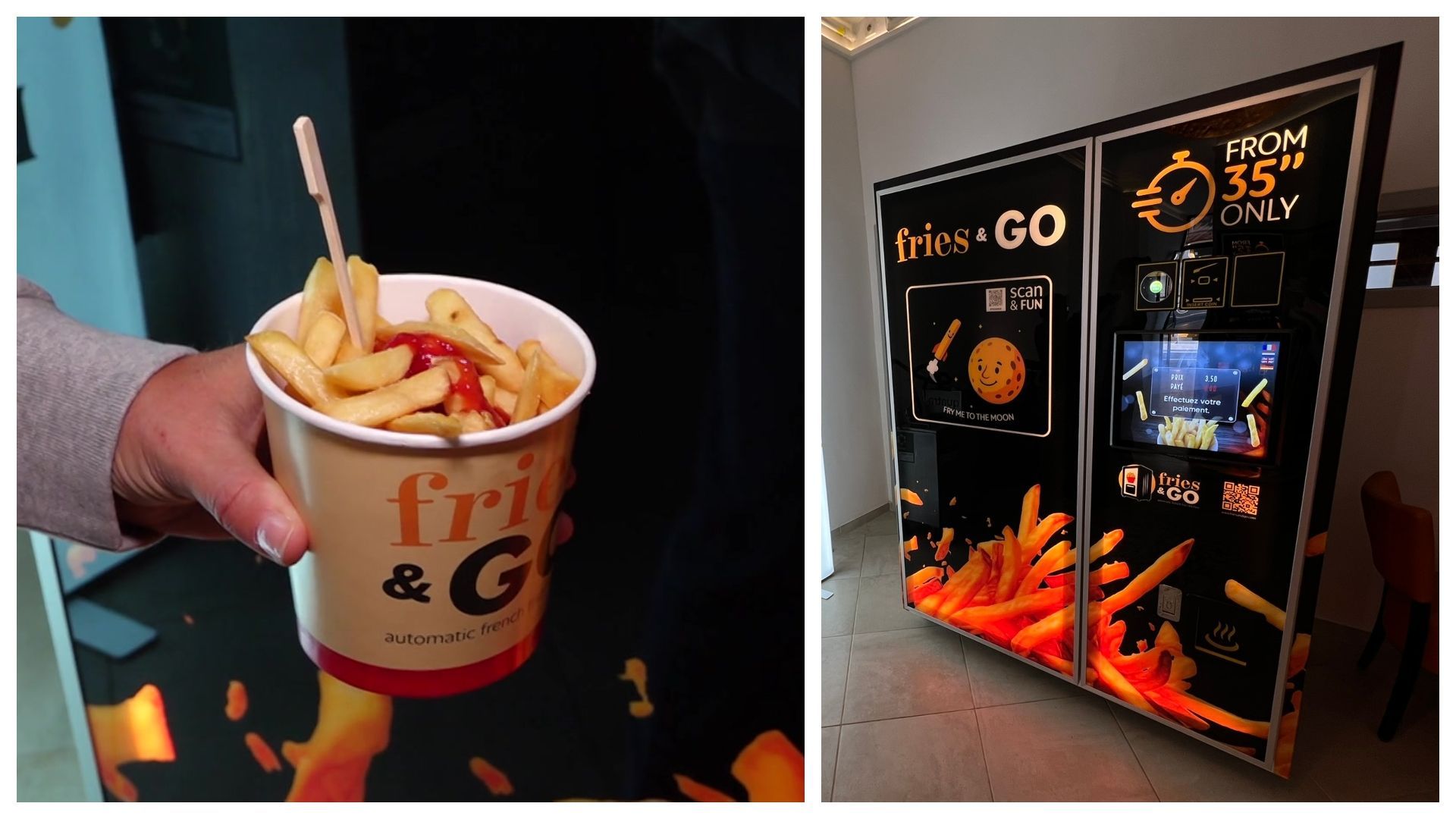 "Presque comme à la maison" : deux Liégeoises lancent le premier distributeur automatique de frites en Belgique