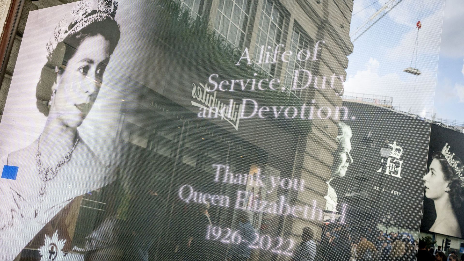 Deuil national au Royaume Uni après la mort d’Elizabeth II, le 8 septembre 2022.