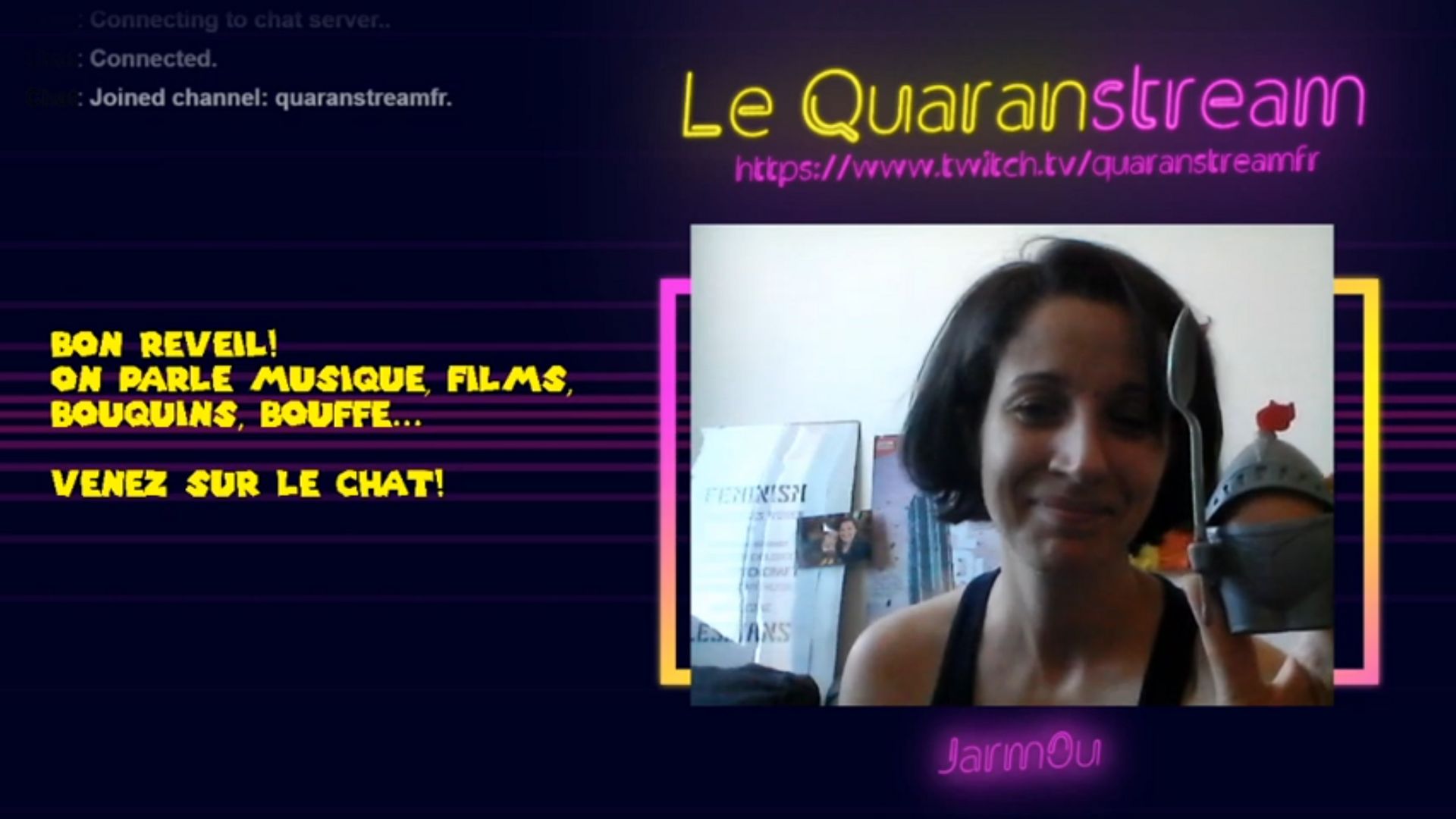 Jarm0u animait aussi la matinale du Quaranstream. |