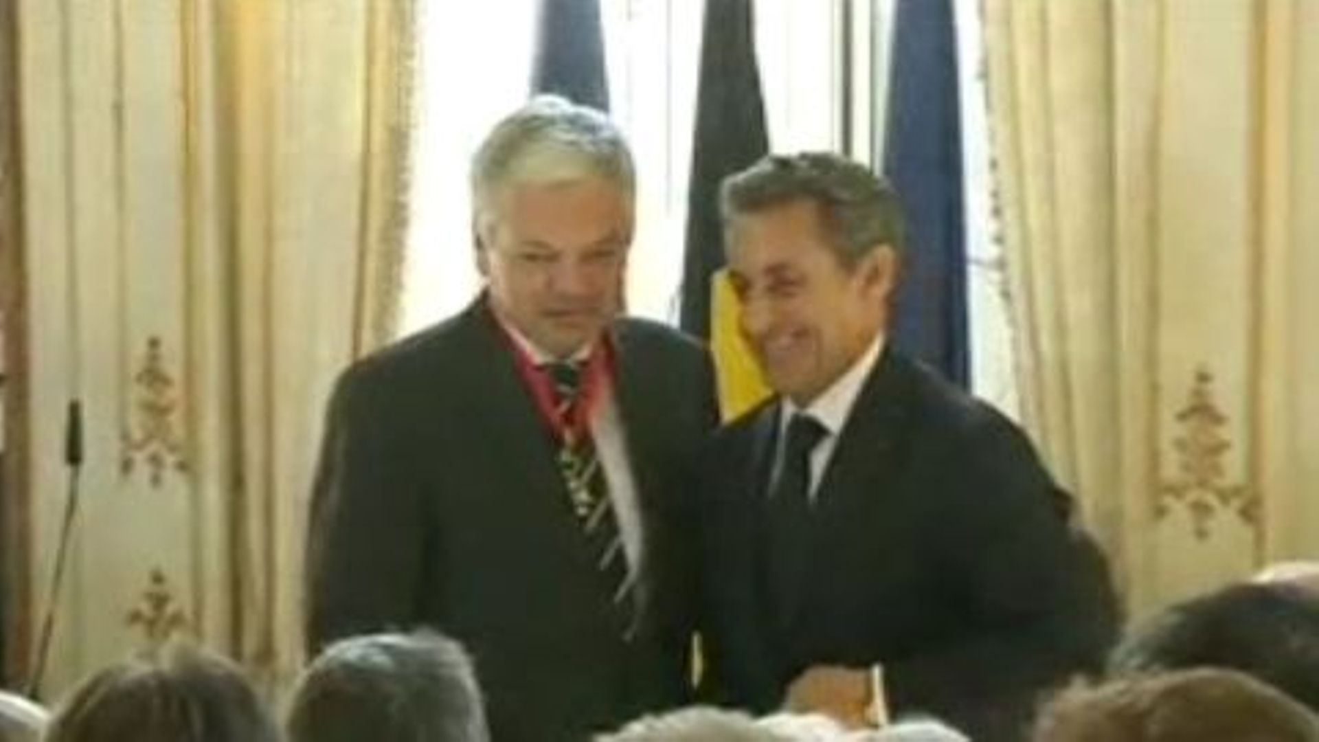 Nicolas Sarkozy a remis la Légion d'honneur à Didier Reynders