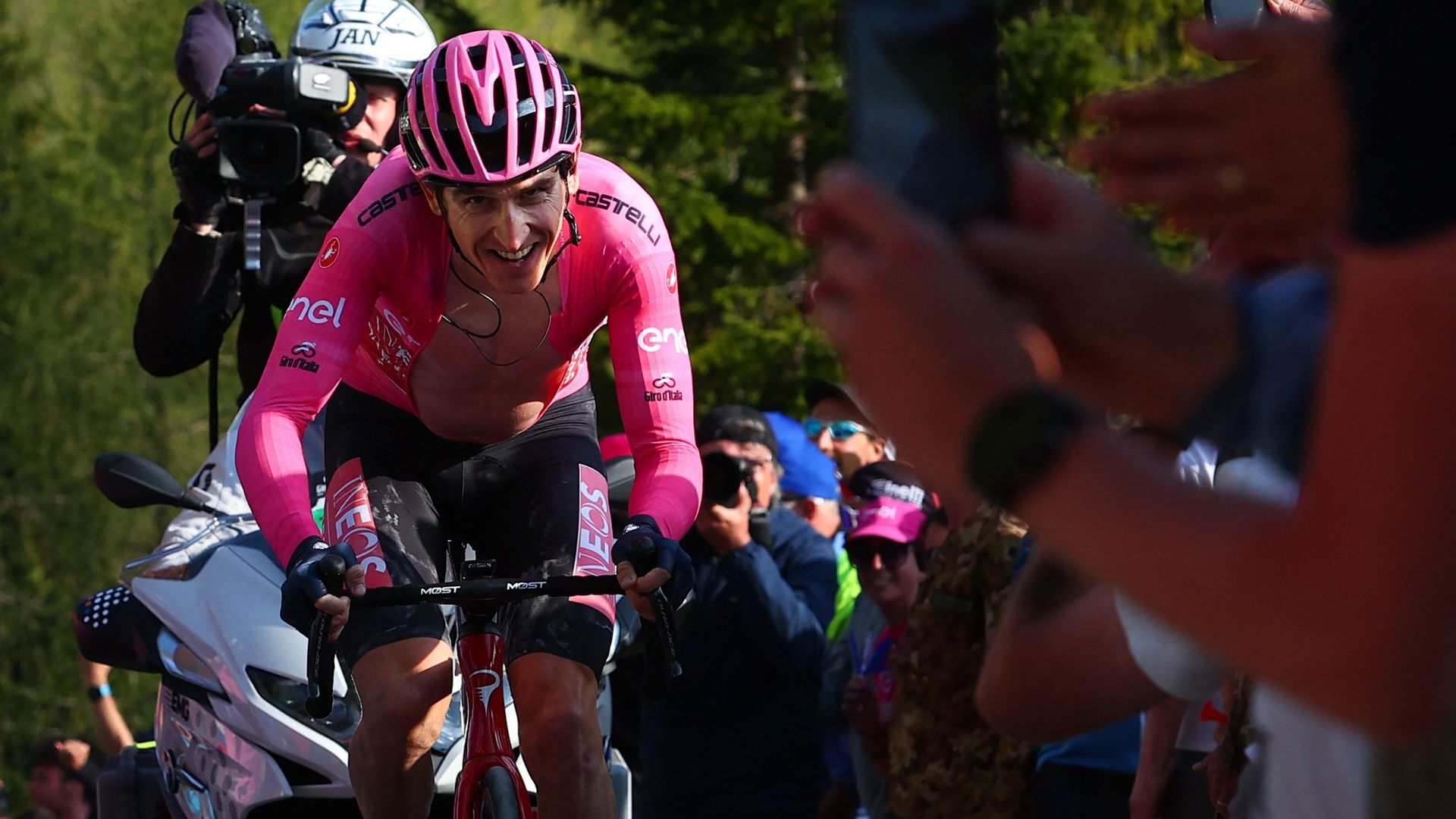 Geraint Thomas lors de la 20e étape du Giro.