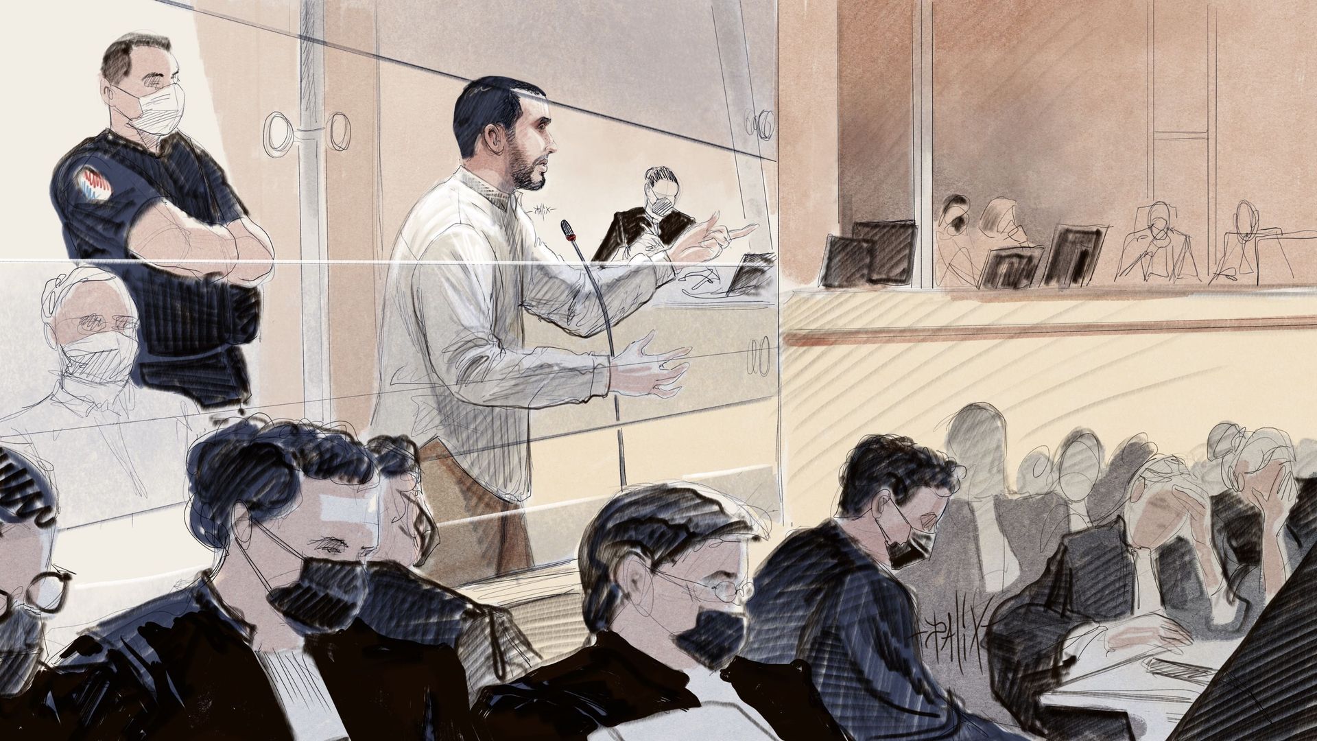 Mohamed Abrini lors de son interrogatoire sur les faits du 7 au 13 novembre 2015