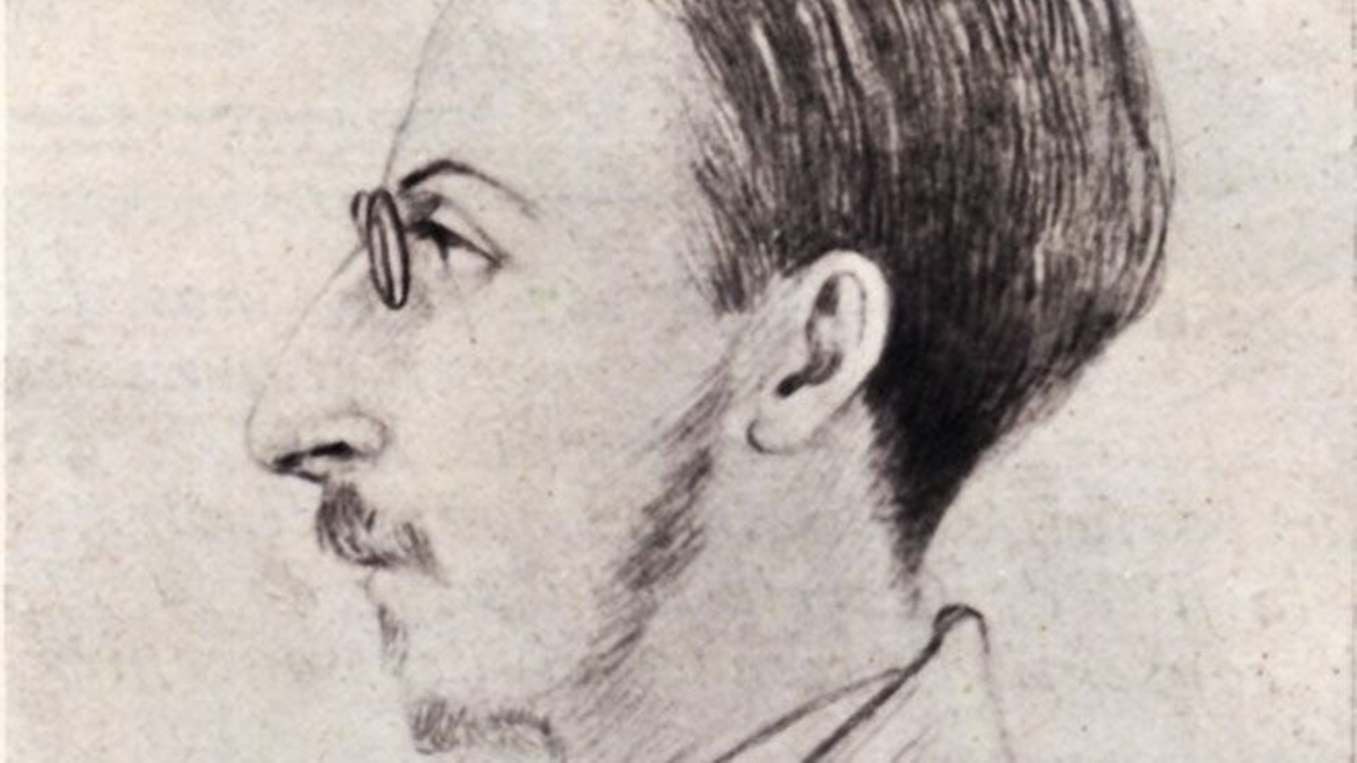 Portrait de profil de Camille Saint-Saëns, réalisé par Pauline Viardot