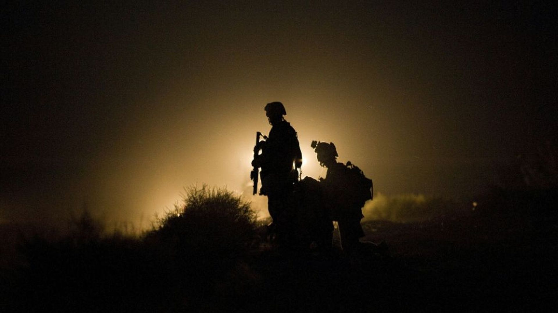 Deux soldats américains dans la province de Helmand, en Afghanistan, le 13 juillet 2009
