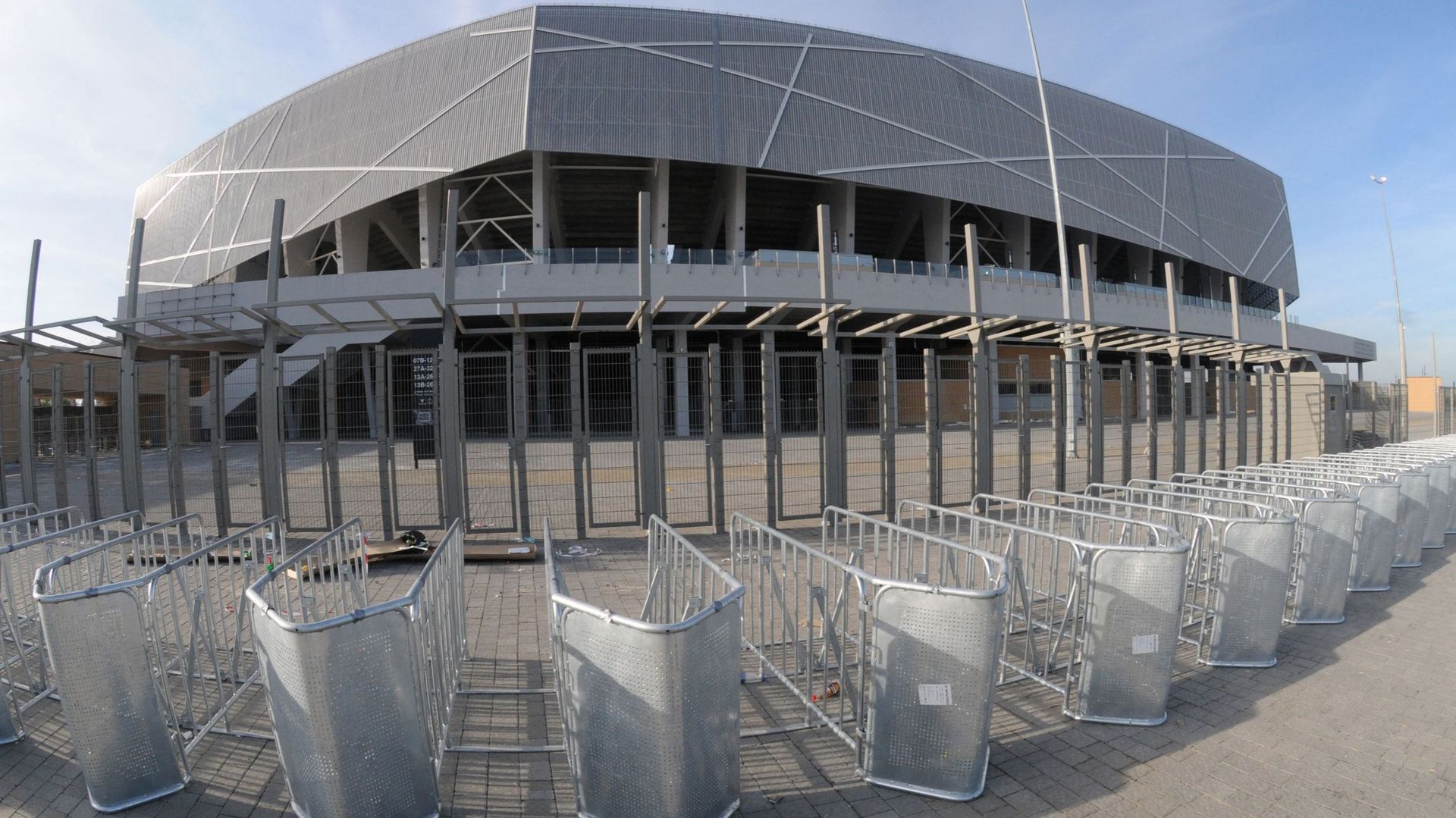 Une photo prise le 11 mai 2012 montre une vue du stade Arena Lviv dans la ville de Lviv, dans l'ouest de l'Ukraine.