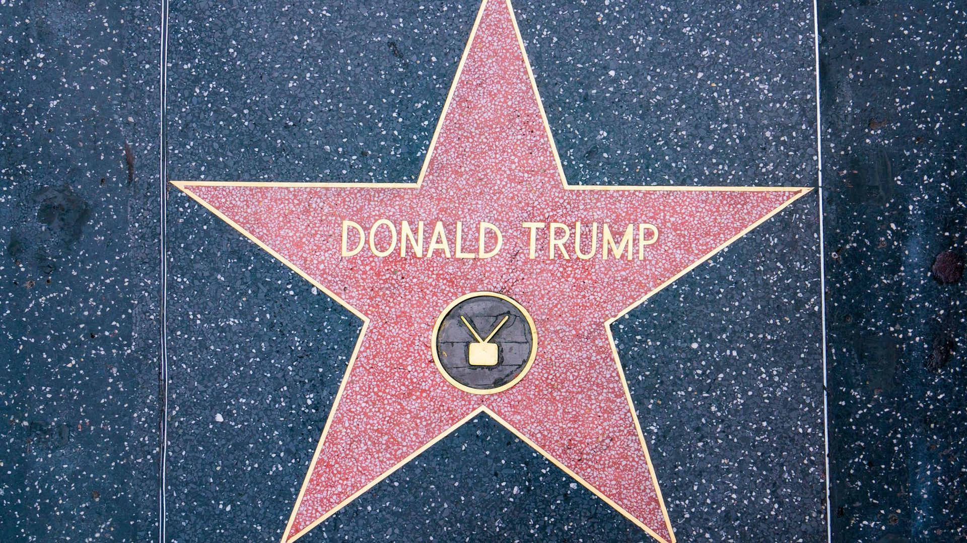 Etoile Trump sur Hollywood Boulevard