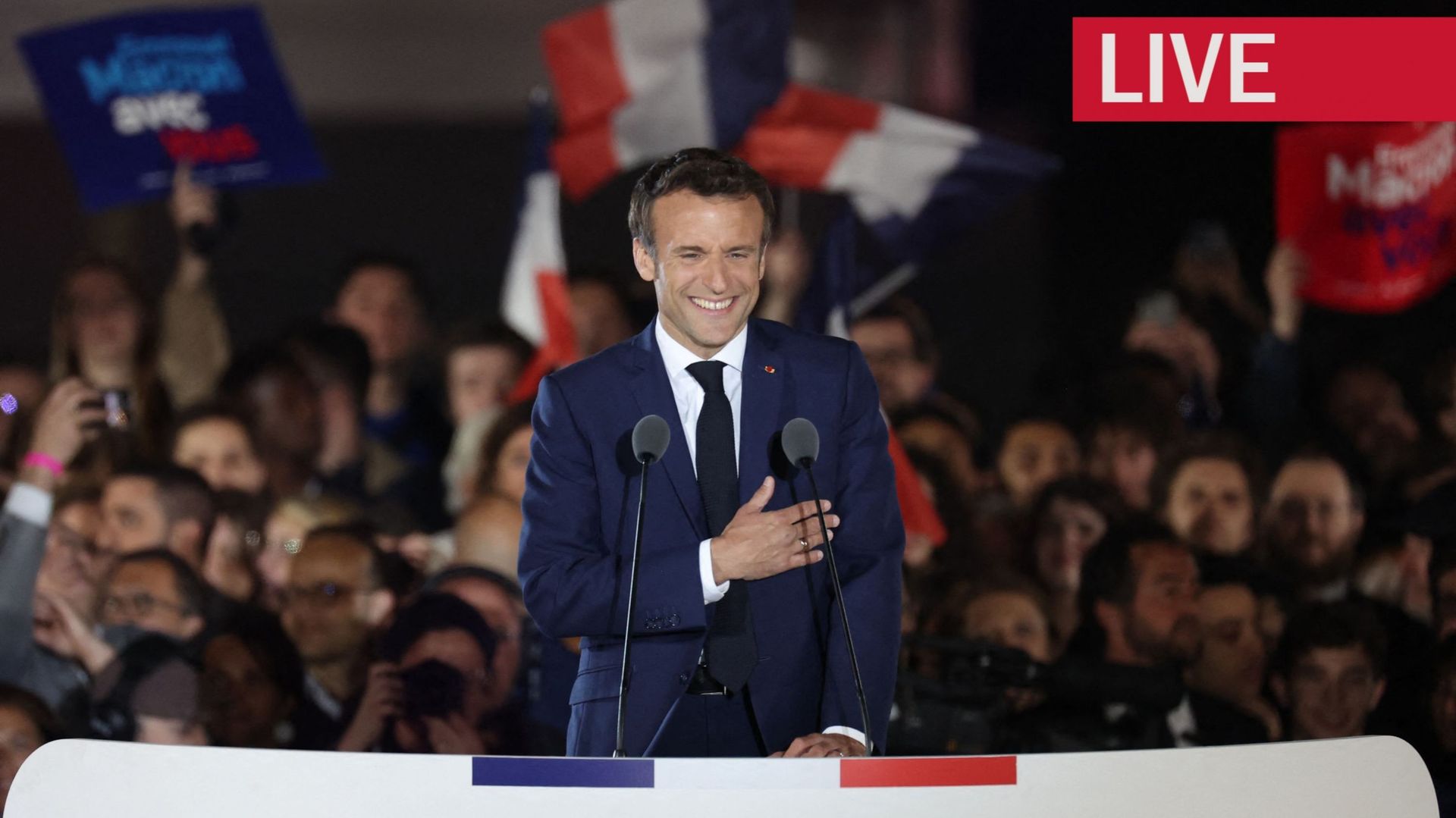 Emmanuel Macron réélu, l'extrême droite jamais aussi haute... revivez ce second tour de la présidentielle française