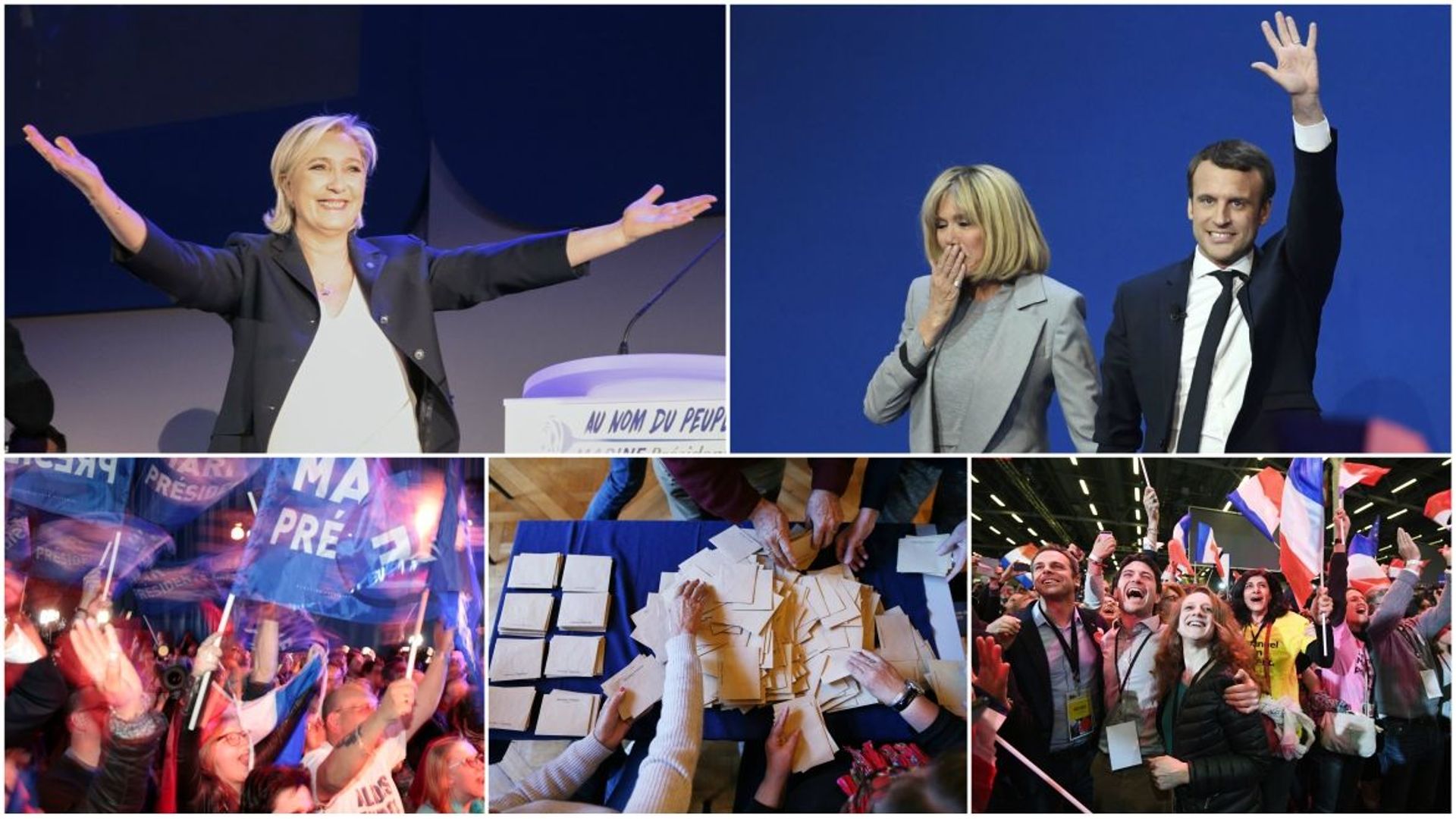 Présidentielle française: un duel entre Emmanuel Macron et Marine Le Pen au deuxième tour