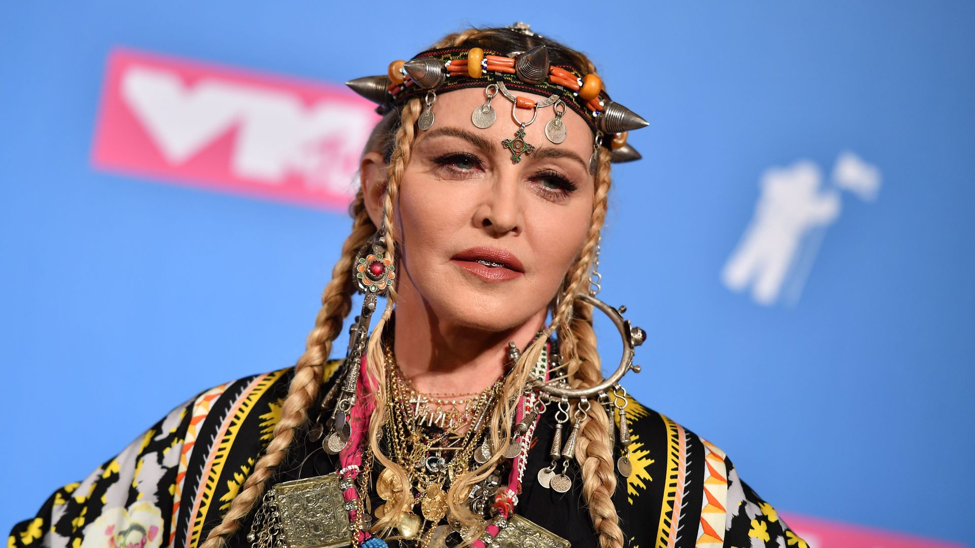 Madonna lors des MTV Video Music Awards le 20 août 2018 à New York.