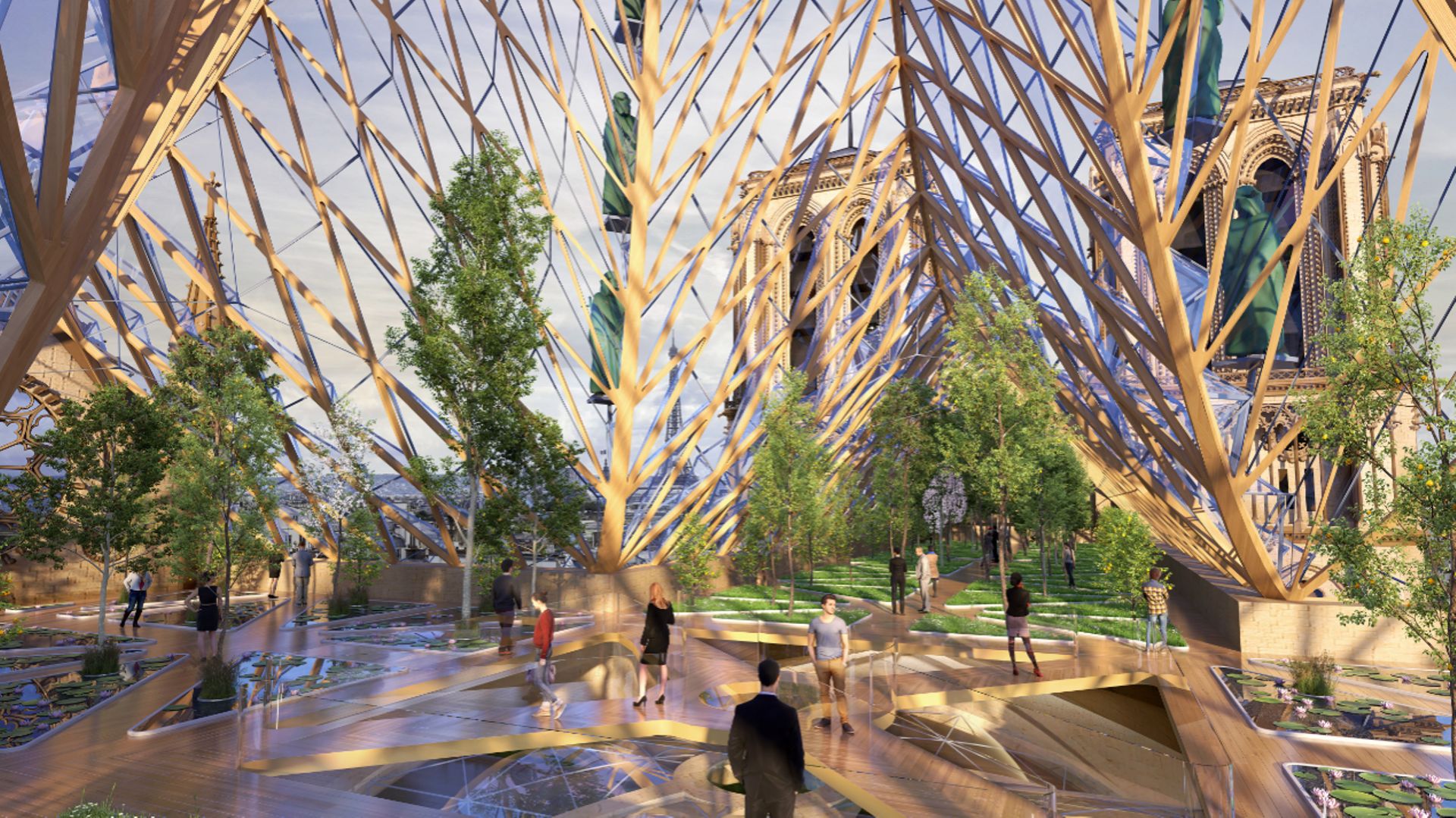L'architecte belgo-parisien Vincent Callebaut propose son projet pour Notre-Dame