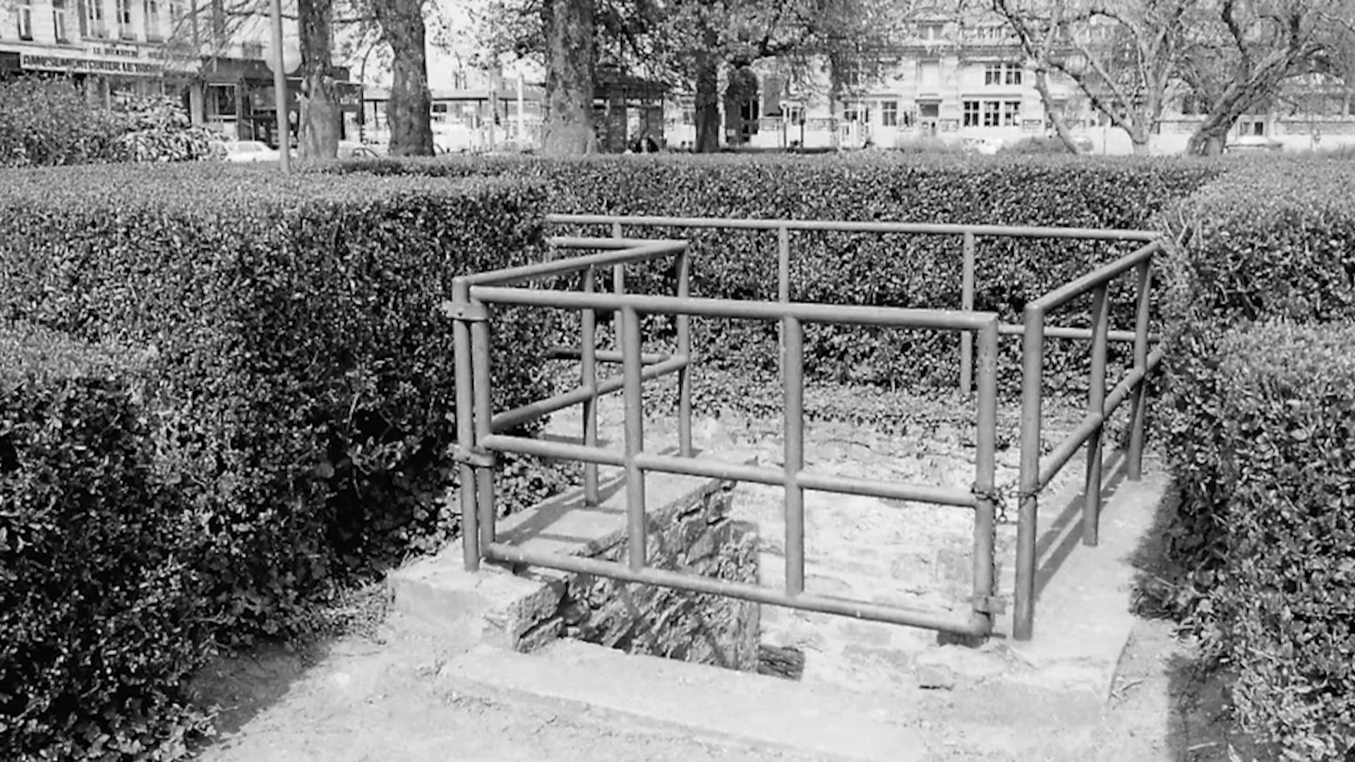 L’entrée de l’abri telle qu’elle existait en 1950.