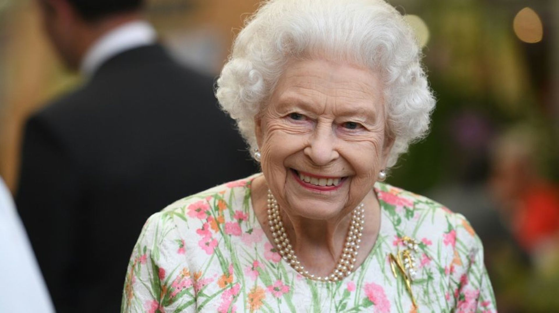Elizabeth II, le 11 juin 2021 lors d'une réception près de St Austell, dans le sud-ouest de l'Angleterre