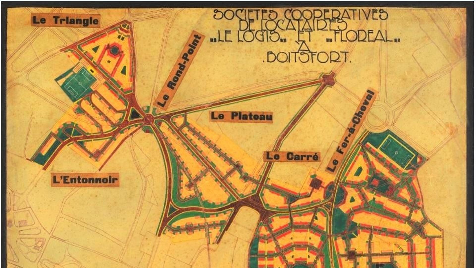 Louis Van der Swaelmen, Le Logis et Floréal, plan d’aménagement, vers1928