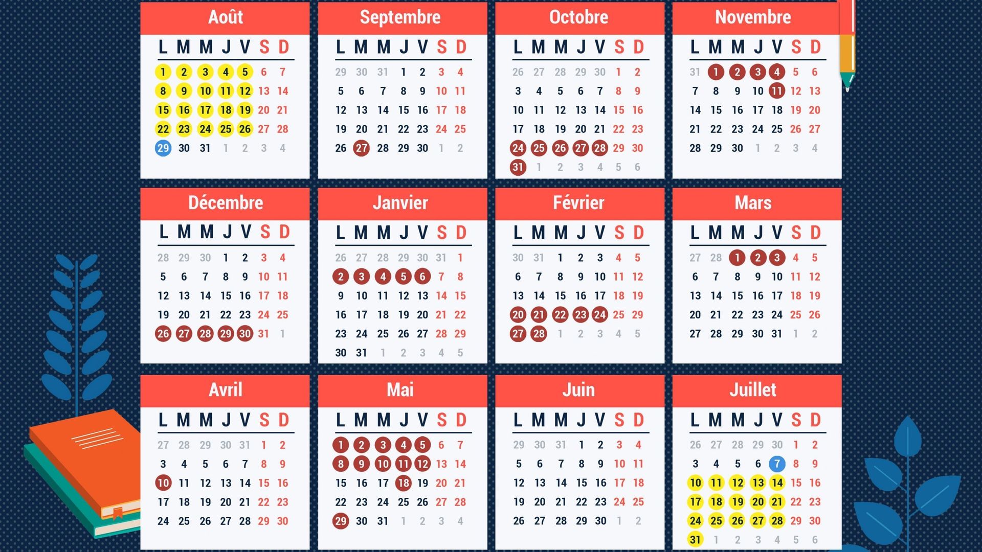 iCalendrier : calendriers, vacances et fêtes