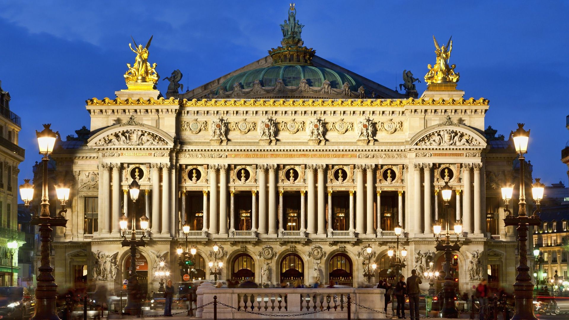Paris Opera House at night