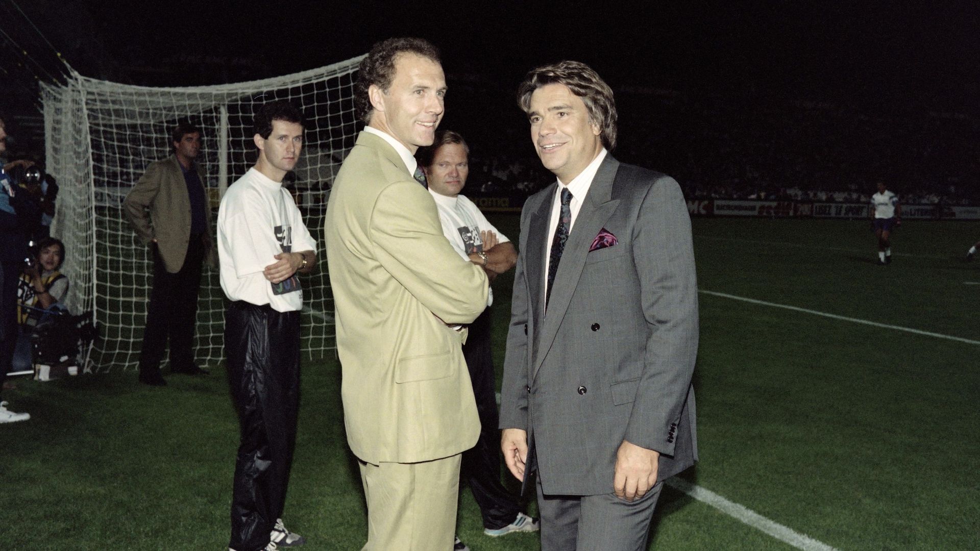 Franz Beckenbauer et Bernard Tapie, 20 septembre 1990